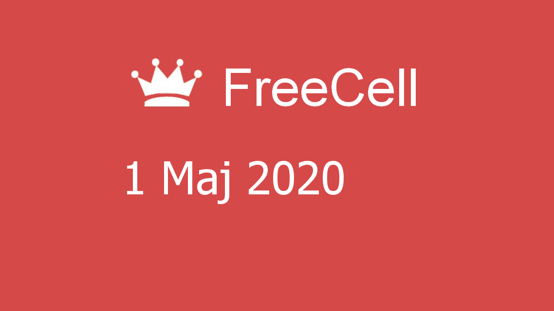 Microsoft solitaire collection - FreeCell - 01 Maj 2020