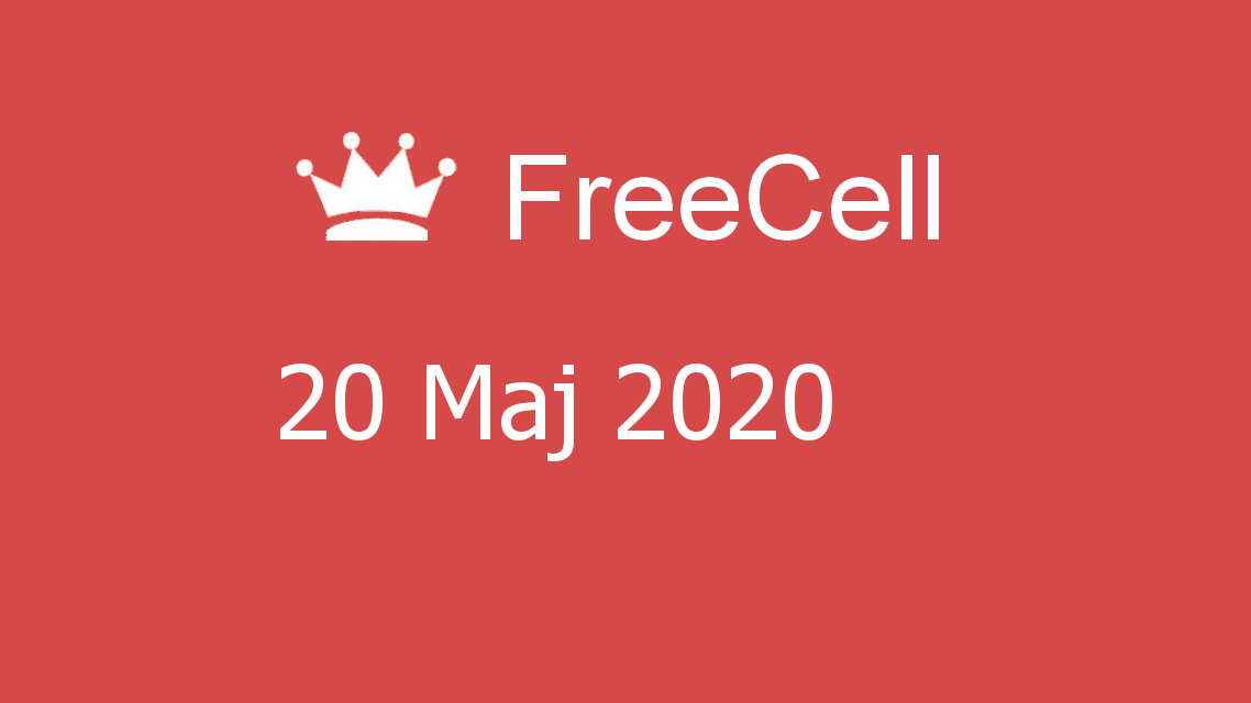 Microsoft solitaire collection - FreeCell - 20 Maj 2020