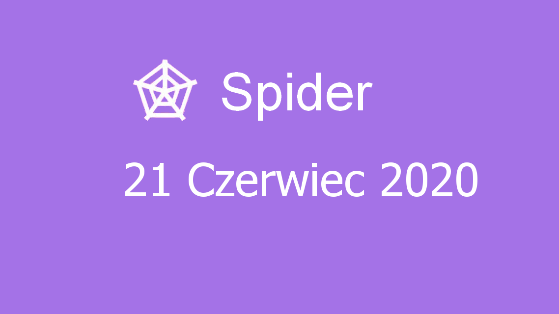 Microsoft solitaire collection - Spider - 21 Czerwiec 2020