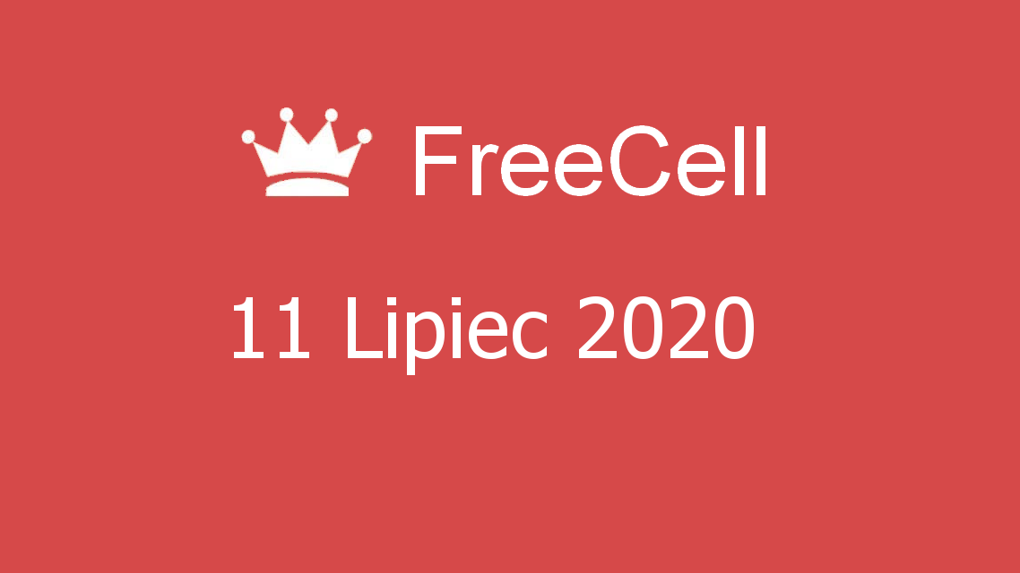 Microsoft solitaire collection - FreeCell - 11 Lipiec 2020