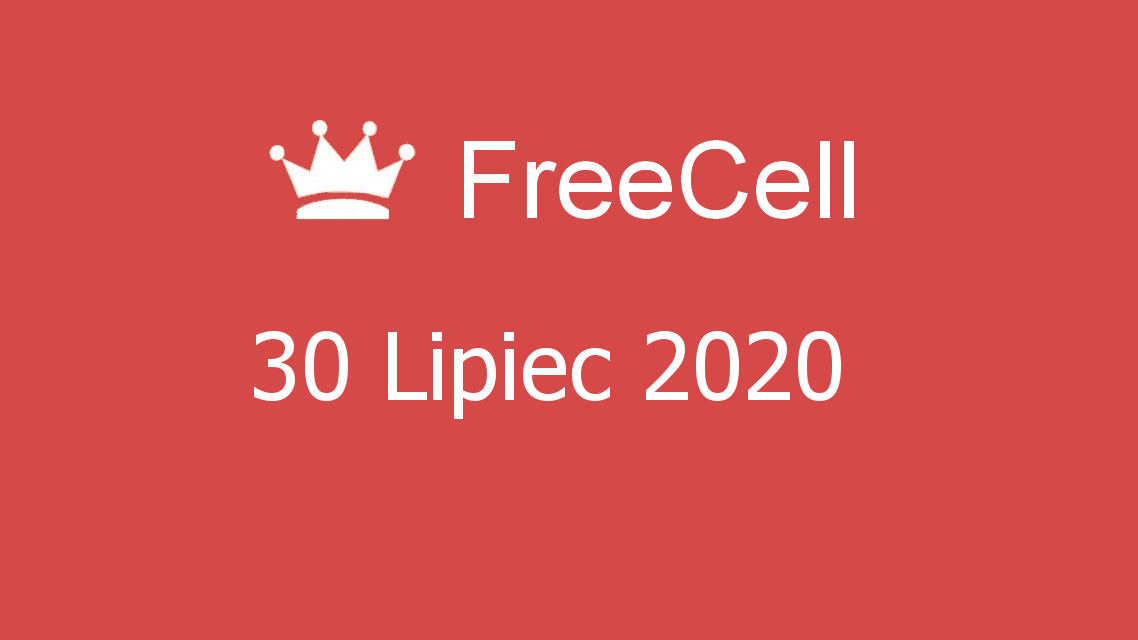 Microsoft solitaire collection - FreeCell - 30 Lipiec 2020