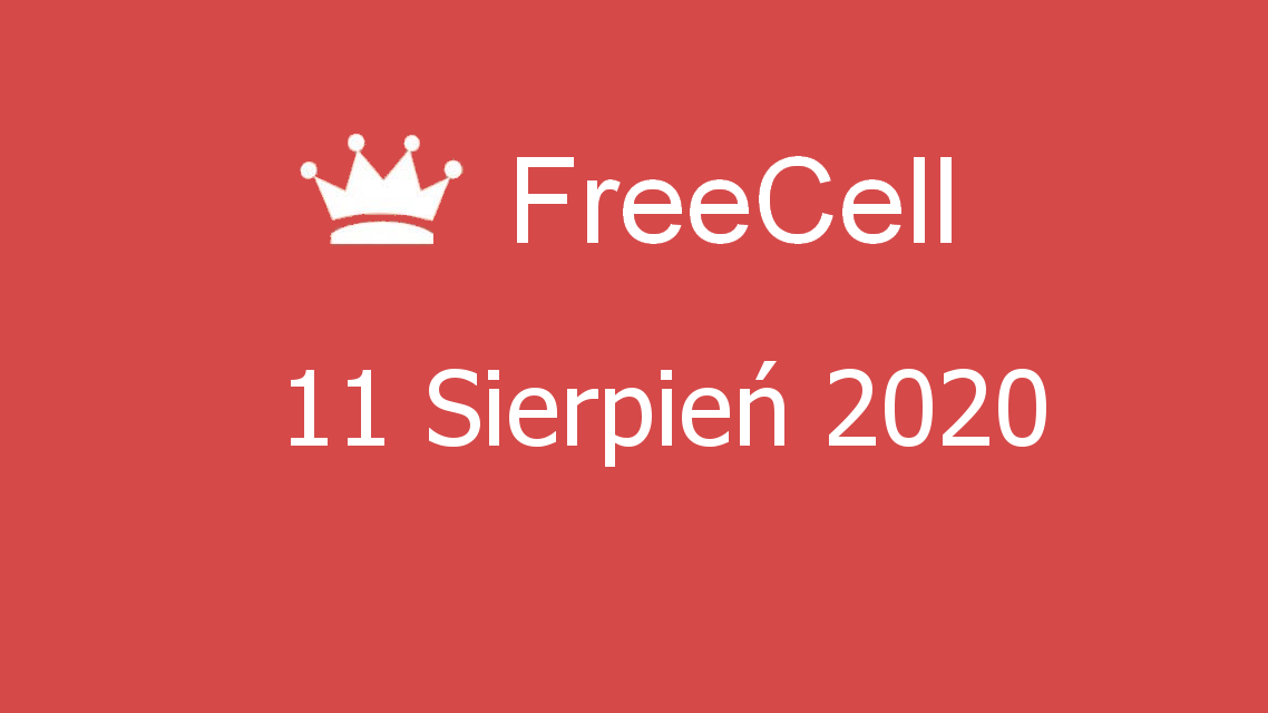 Microsoft solitaire collection - FreeCell - 11 Sierpień 2020