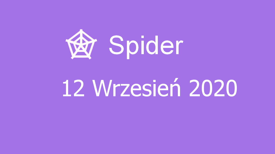 Microsoft solitaire collection - Spider - 12 Wrzesień 2020