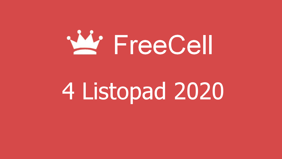 Microsoft solitaire collection - FreeCell - 04 Listopad 2020