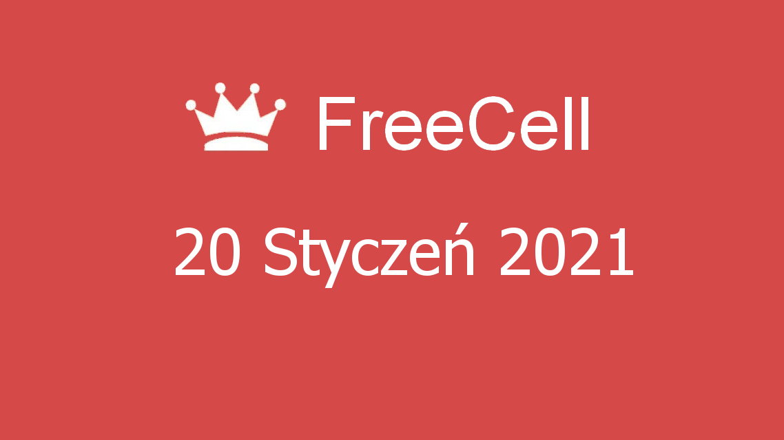Microsoft solitaire collection - freecell - 20 styczeń 2021