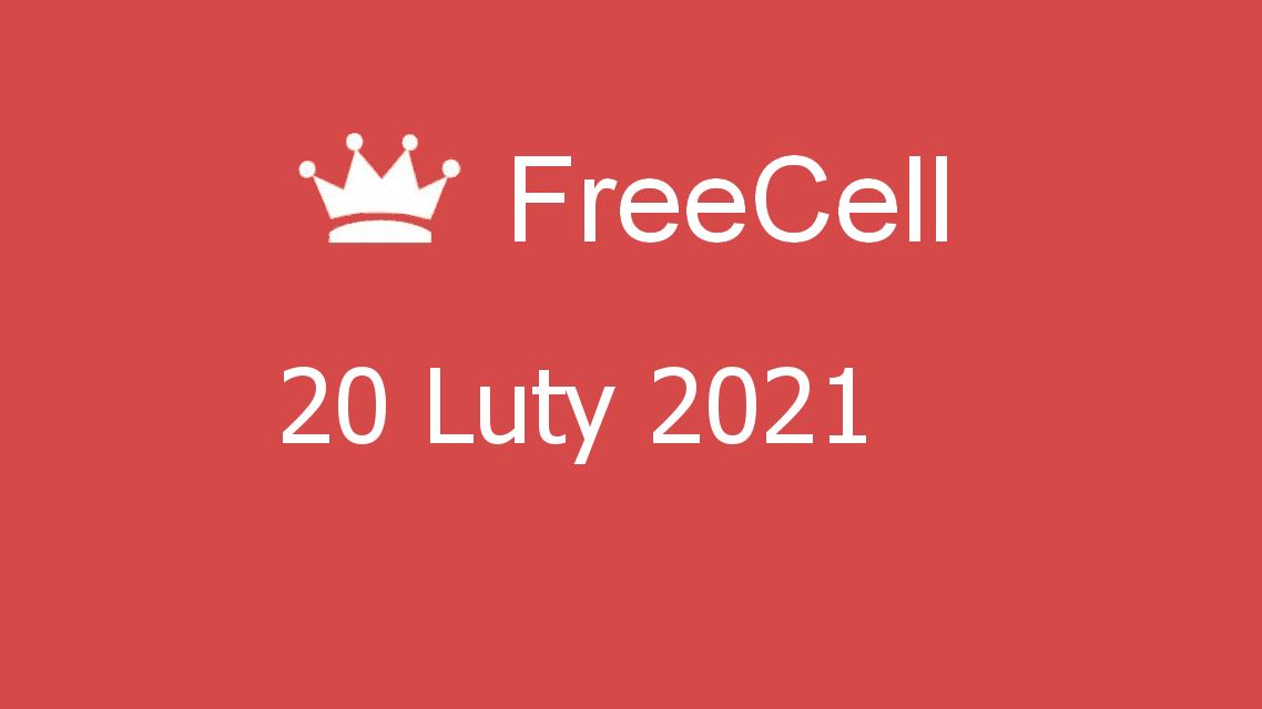 Microsoft solitaire collection - freecell - 20 luty 2021
