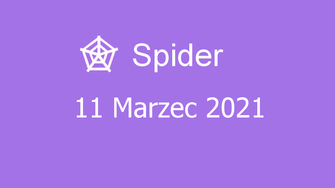 Microsoft solitaire collection - spider - 11 marzec 2021