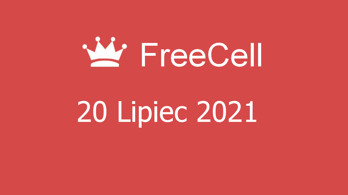 Microsoft solitaire collection - freecell - 20 lipiec 2021