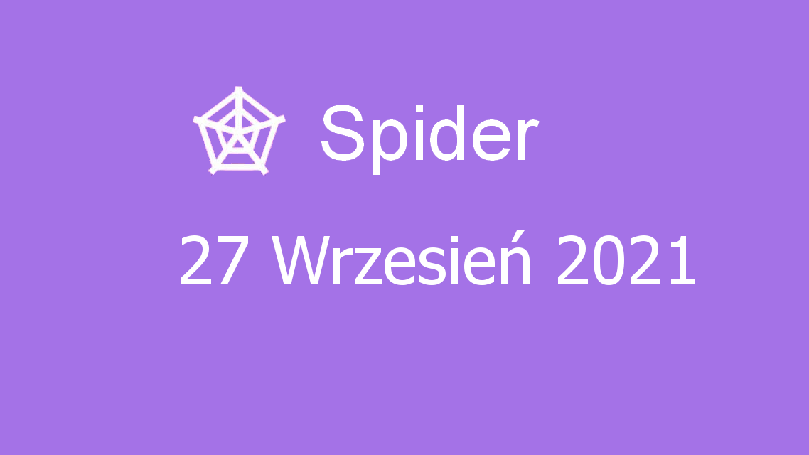 Microsoft solitaire collection - spider - 27 wrzesień 2021