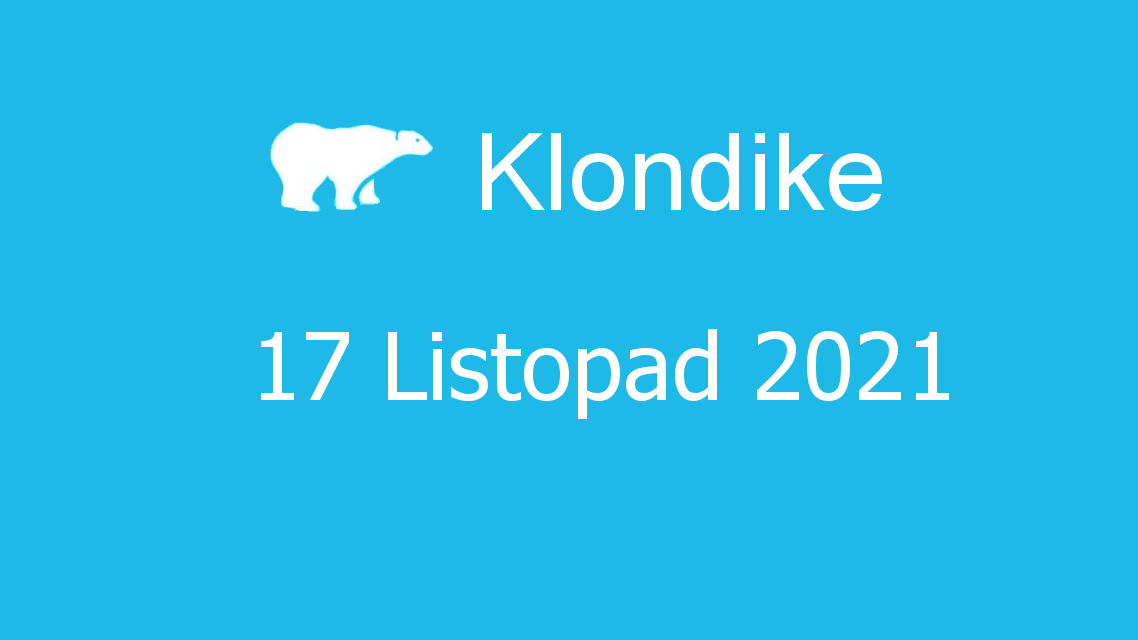 Microsoft solitaire collection - klondike - 17 listopad 2021