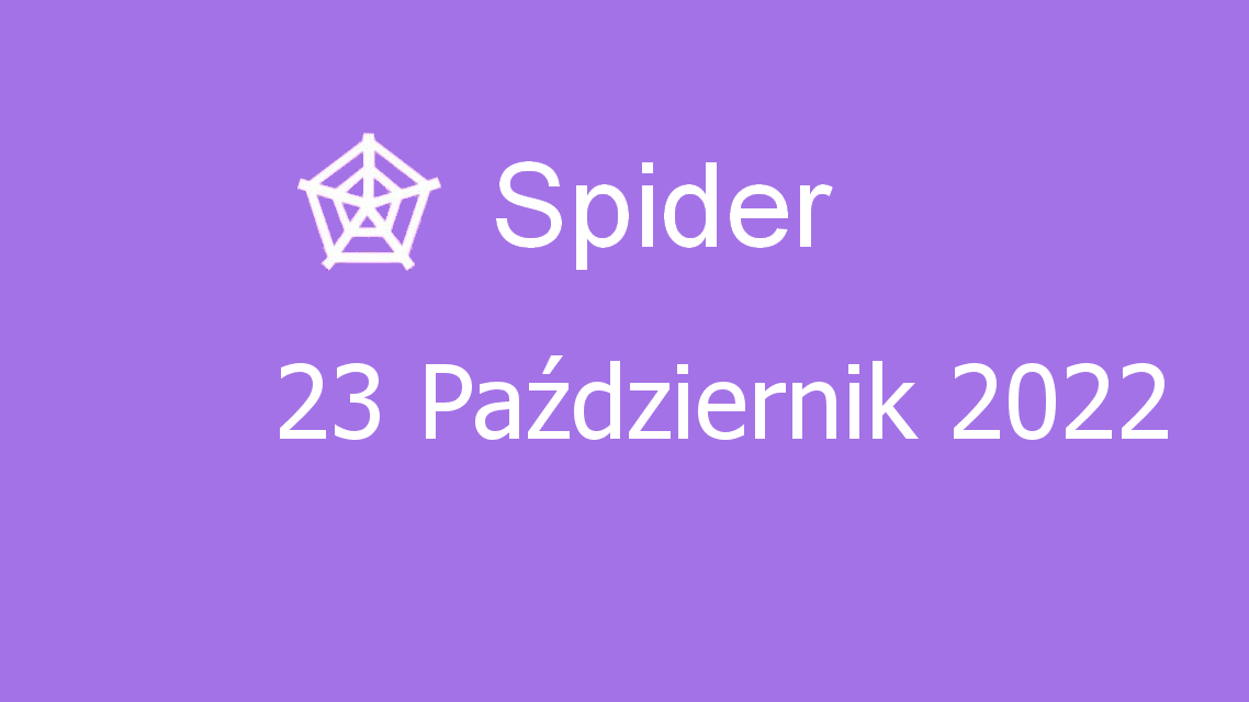 Microsoft solitaire collection - spider - 23 październik 2022