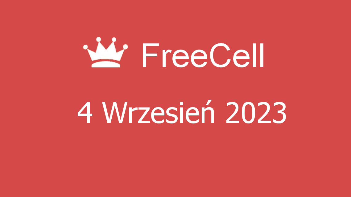 Microsoft solitaire collection - freecell - 04 wrzesień 2023